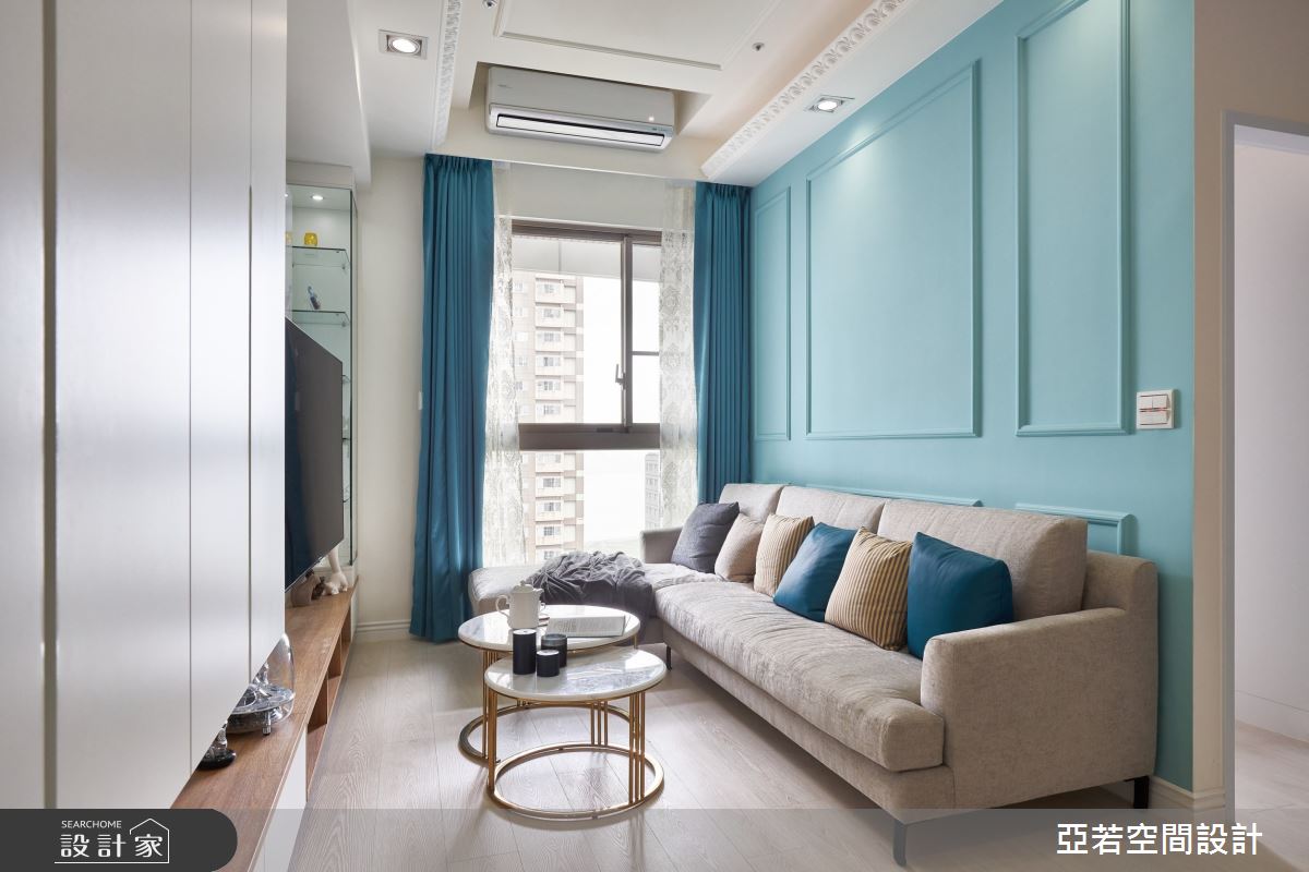 一家三口的20坪住宅，以美式風為設計主軸，開放式的格