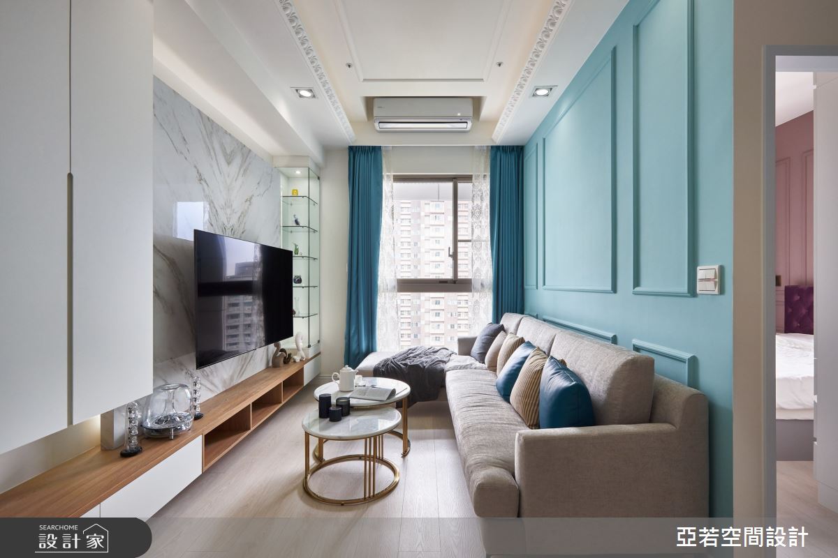 一家三口的20坪住宅，以美式風為設計主軸，開放式的格