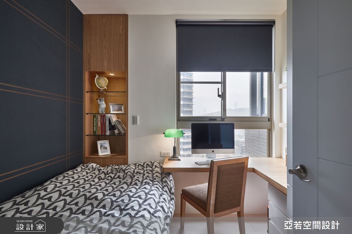 一家三口的20坪住宅，以美式風為設計主軸，開放式的格