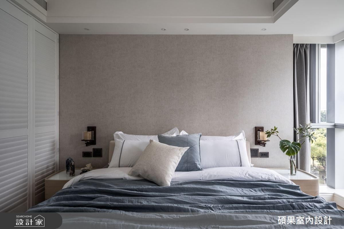 40坪3房2廳的新成屋為輕美式風格，原始格局不方正、動