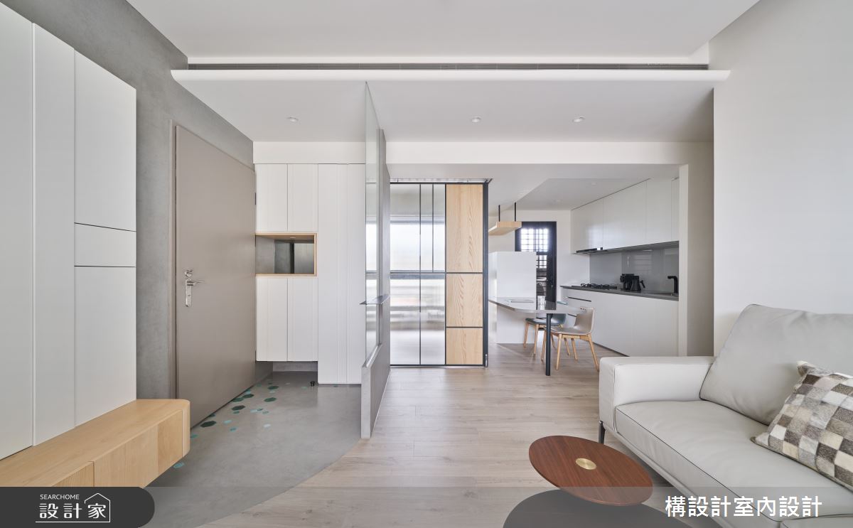 19坪北歐宅，設計師以淺色調為主，穿插圓弧造型及多元