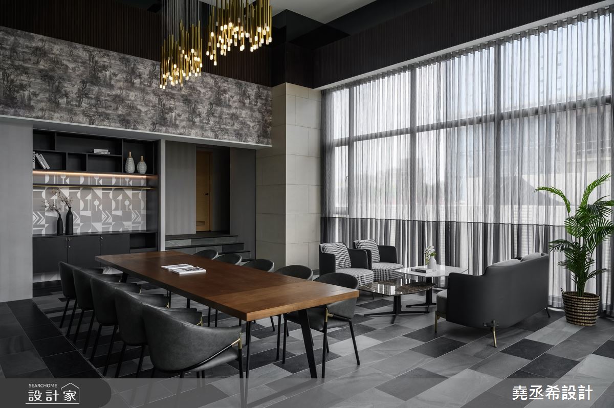 80坪現代風公設,透過現代風的藝術質韻,融入自然意象