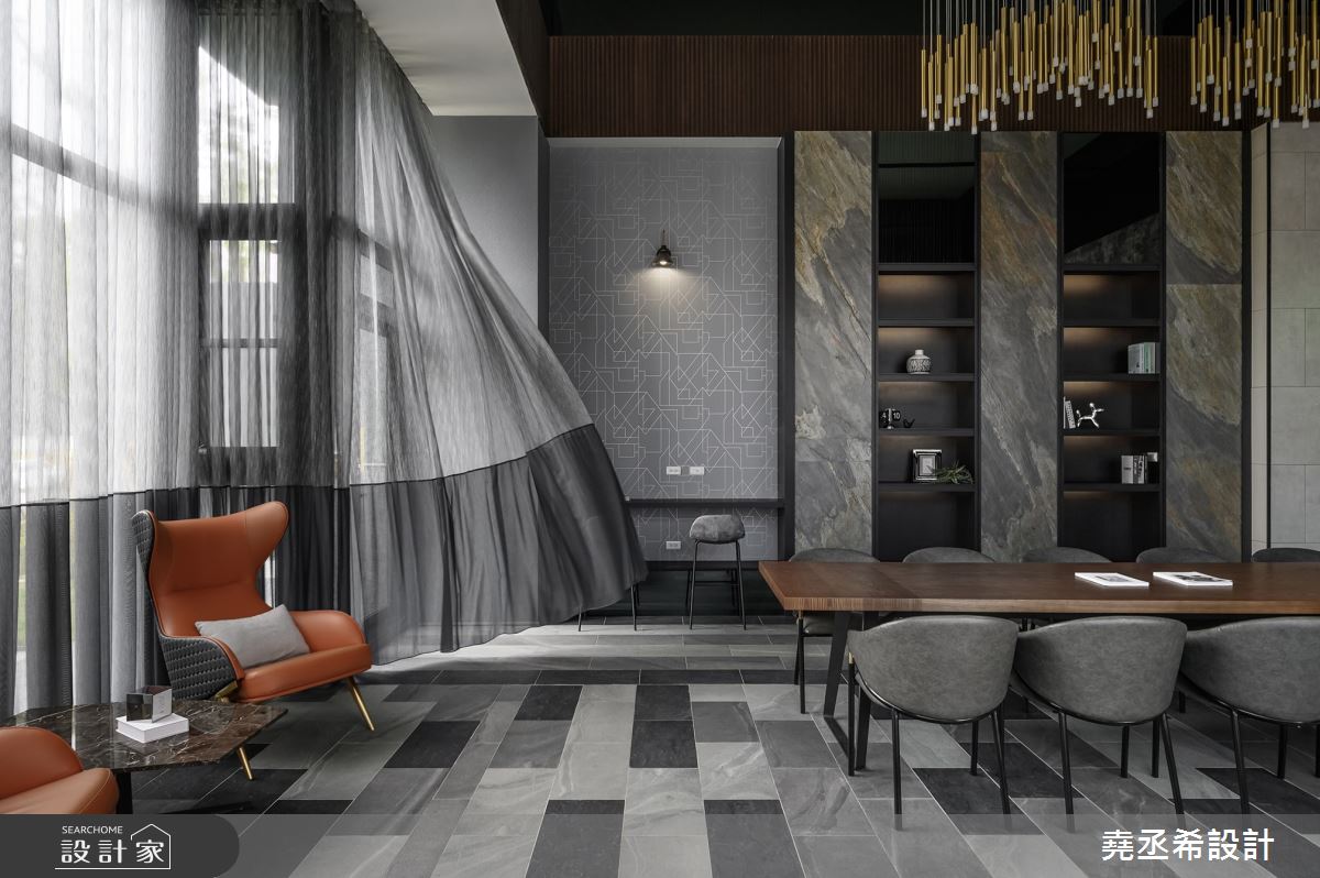 80坪現代風公設,透過現代風的藝術質韻,融入自然意象