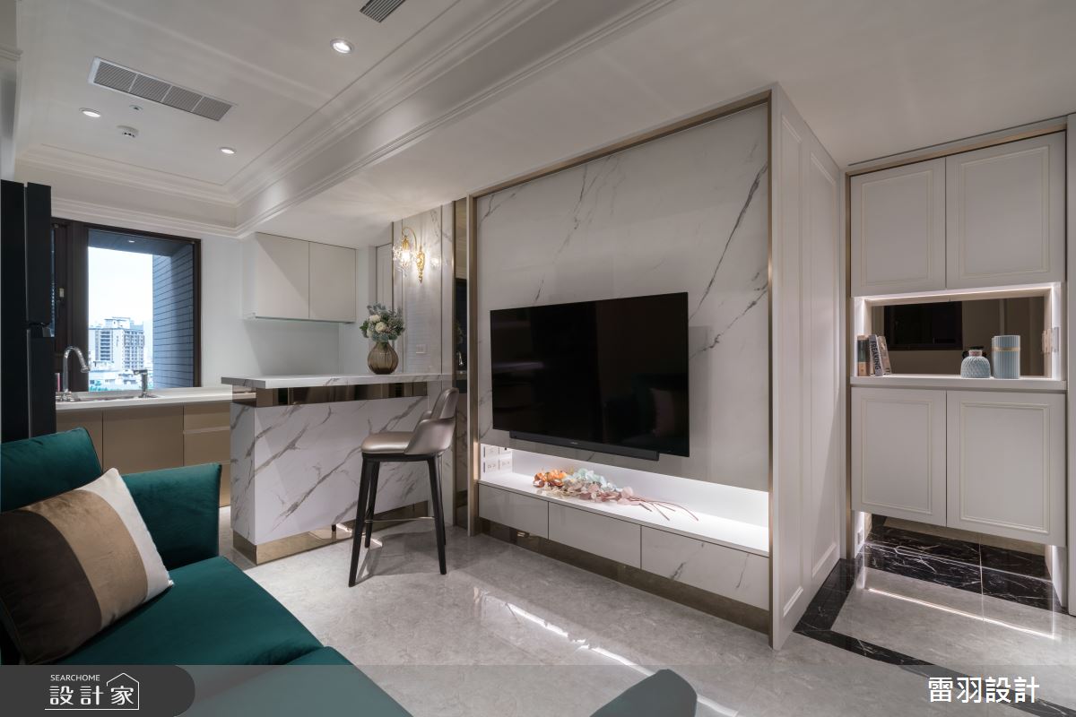 室內14坪空間原屋況收納不足、廊道狹窄無鞋櫃且具風水