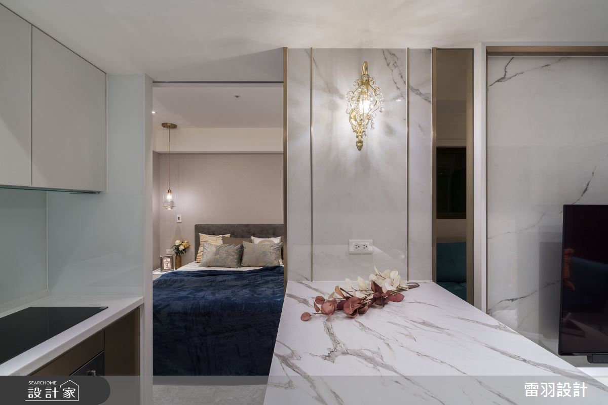 室內14坪空間原屋況收納不足、廊道狹窄無鞋櫃且具風水