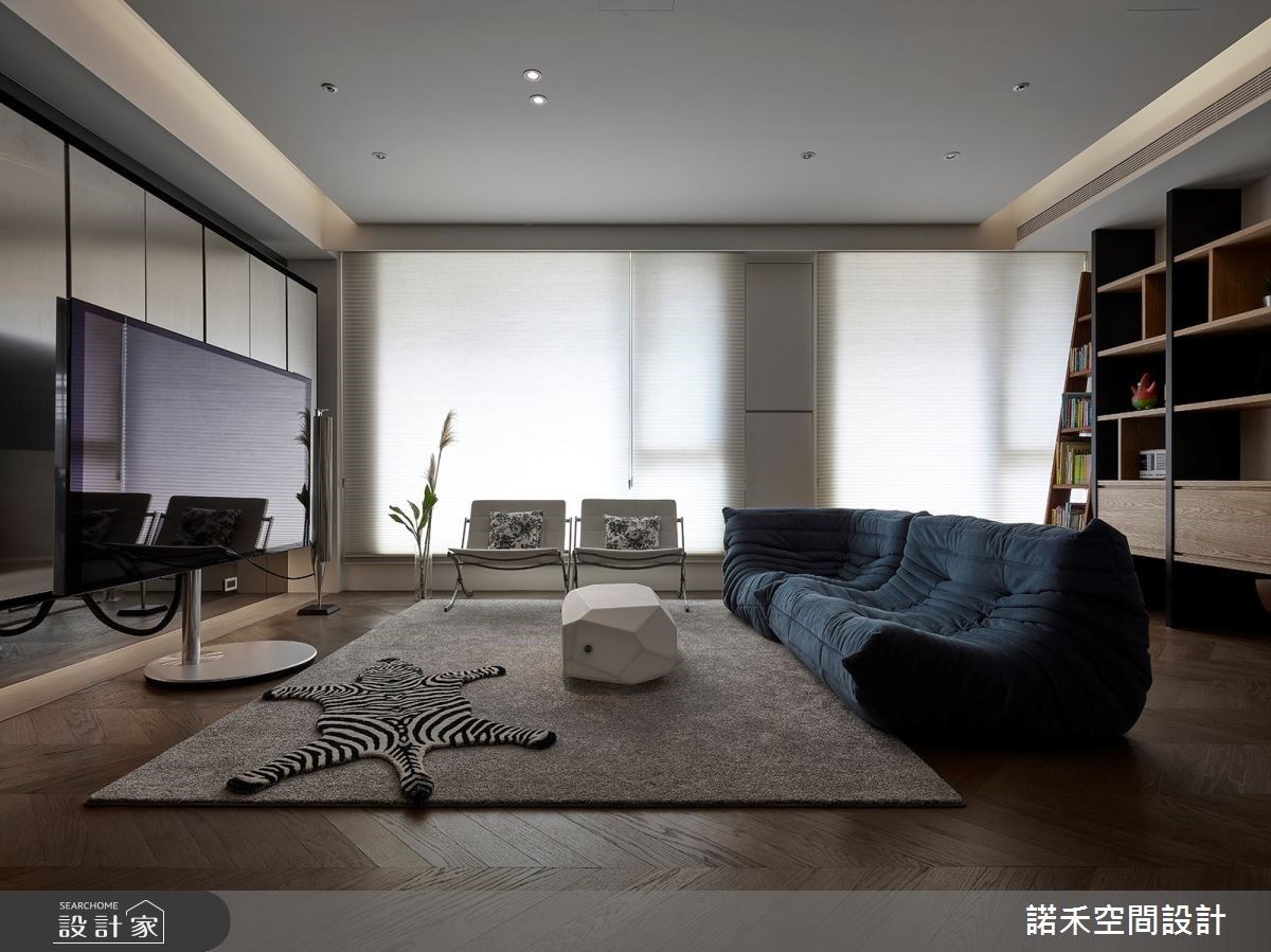 中古屋大變身，設計師以現代風作為空間基底，以暖調原