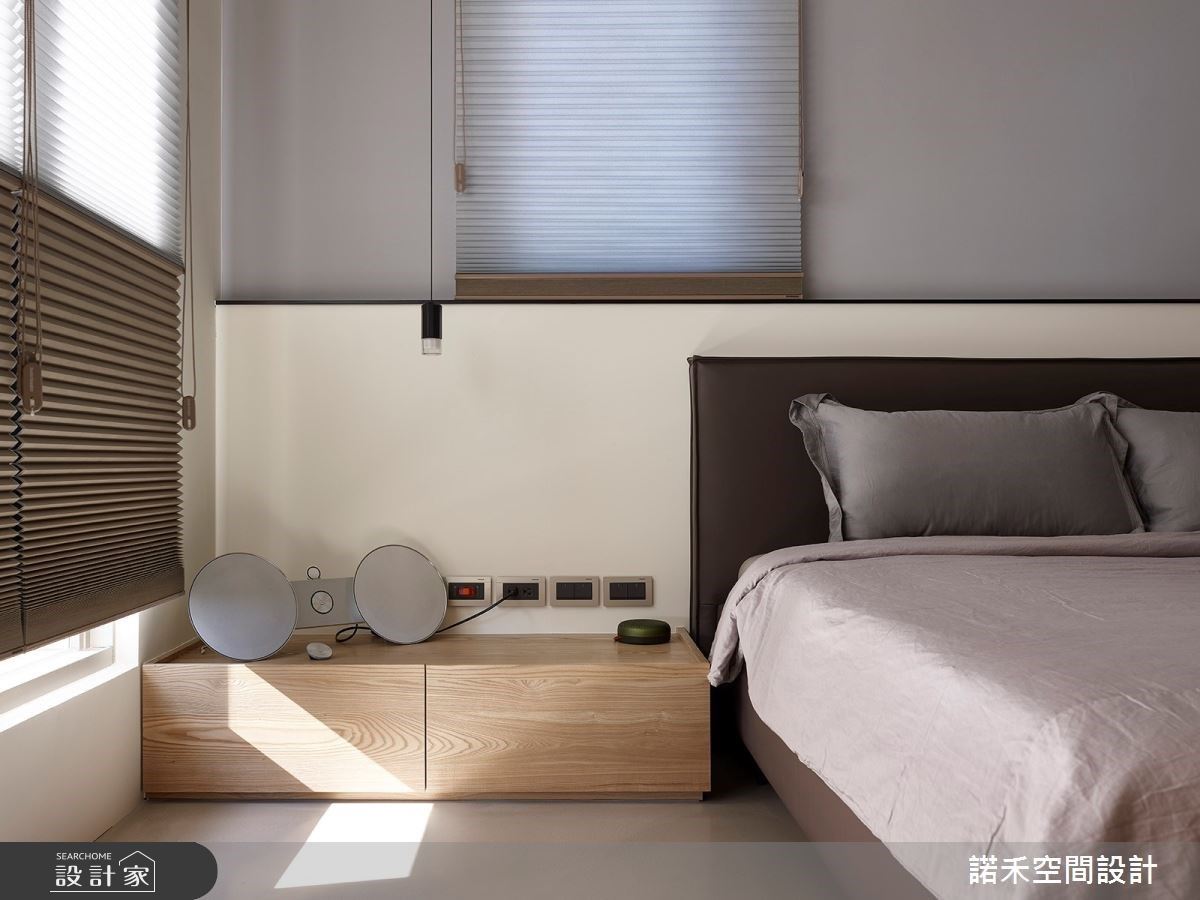 中古屋大變身，設計師以現代風作為空間基底，以暖調原