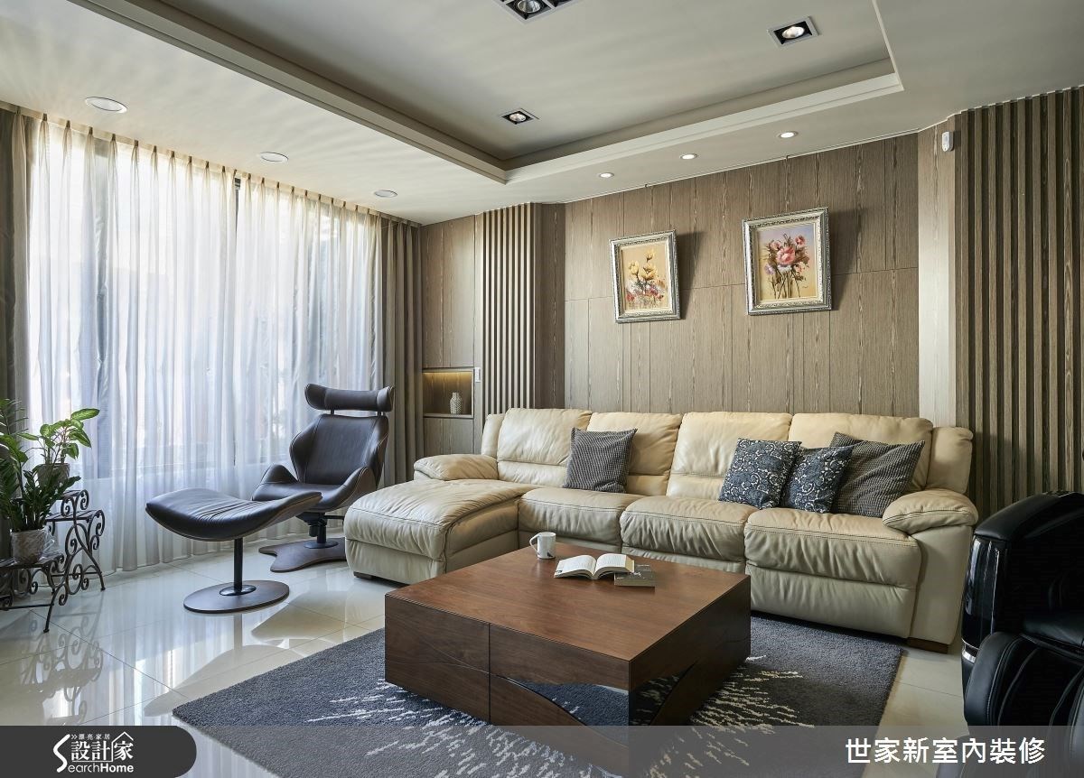 70 坪透天別墅為屋主夫妻和爸媽的住所，設計師從建築