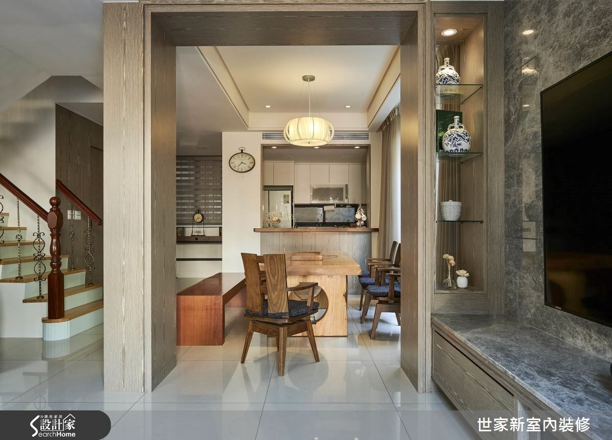 70 坪透天別墅為屋主夫妻和爸媽的住所，設計師從建築