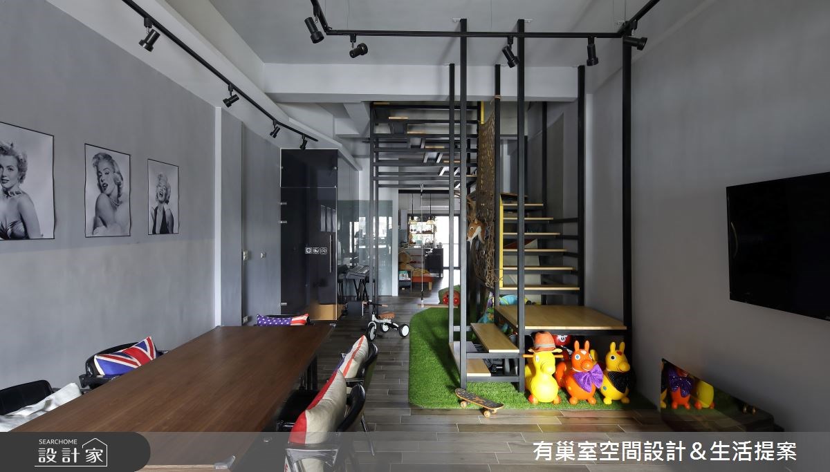 喜愛俐落個性的工業風,也希望可以陪伴孩子成長,65坪