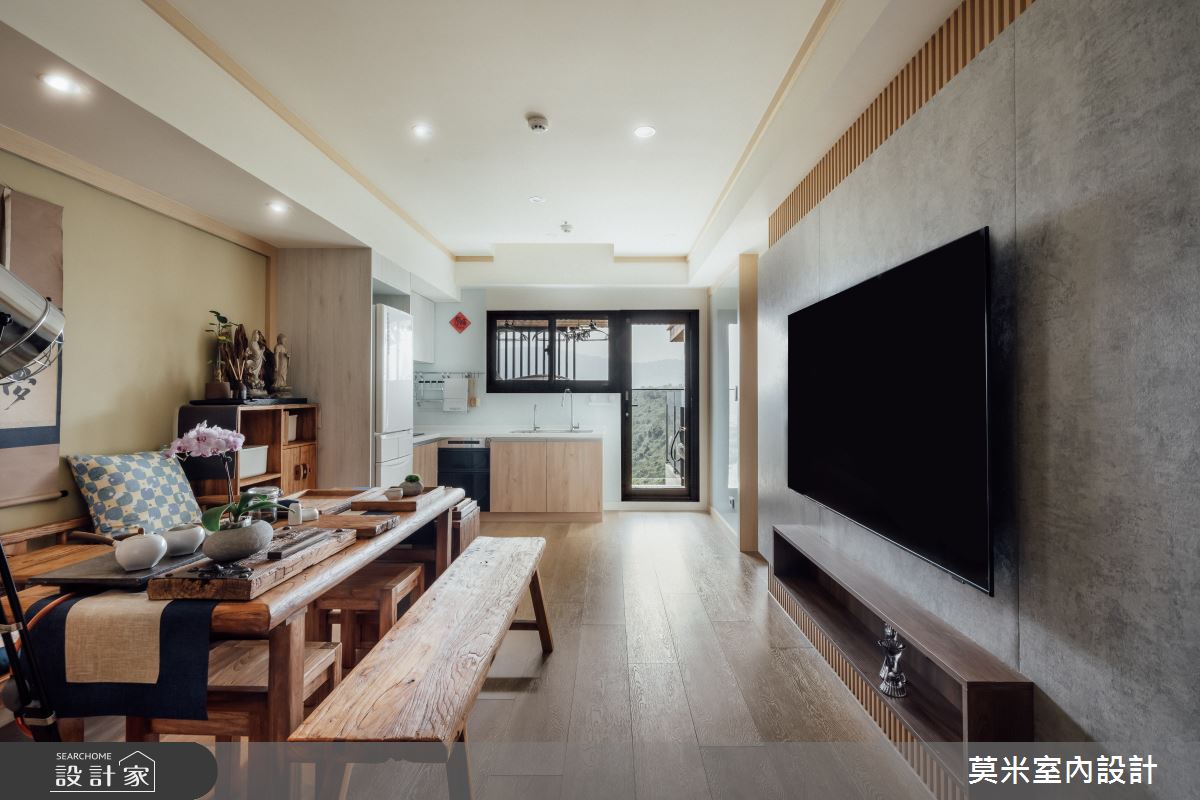 20坪的新成屋有2房2廳，居住成員為2人，整體空間依據