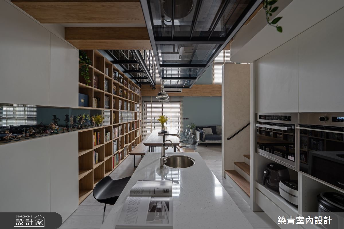 此案為48坪現代風樓中樓,居宅擁有充沛的採光及大面窗