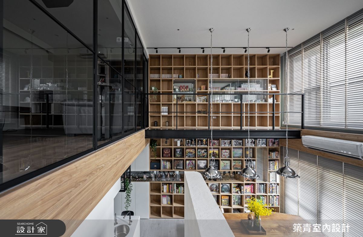 此案為48坪現代風樓中樓,居宅擁有充沛的採光及大面窗