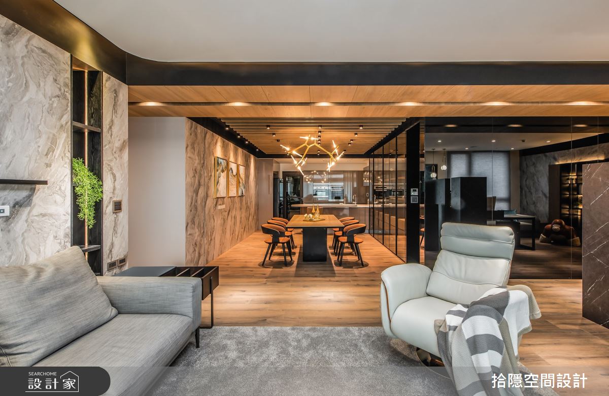 一家三口入住60坪奢華宅,屋主有著大量需要展示收納的