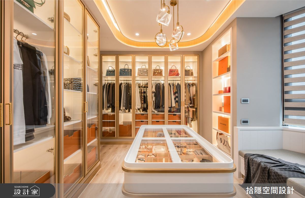 一家三口入住60坪奢華宅,屋主有著大量需要展示收納的