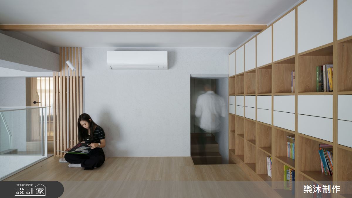 45坪的中古屋居住成員為一家四口，原始屋高為4.6米，