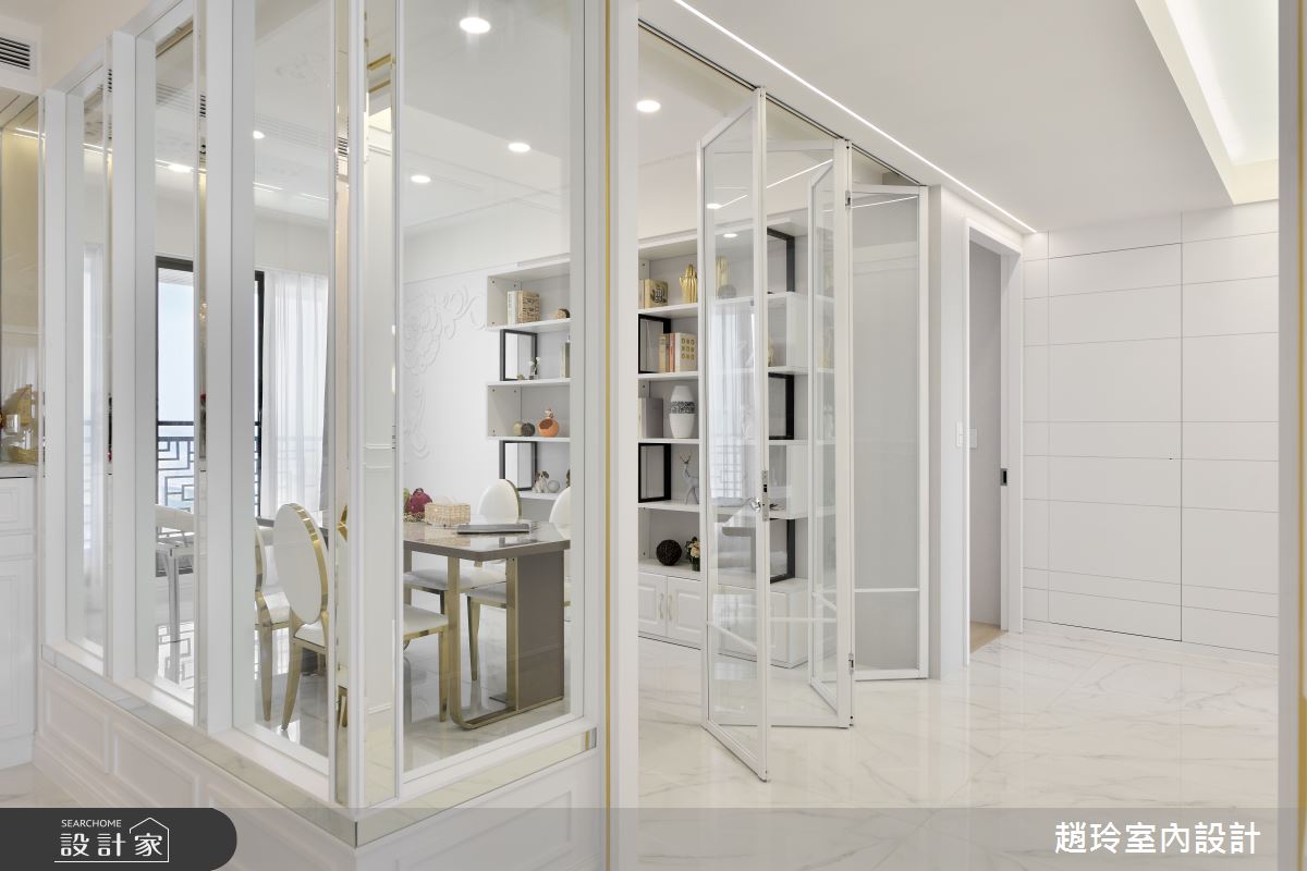 85坪的毛胚屋透過設計師解決風水與樑柱問題，整合裝潢