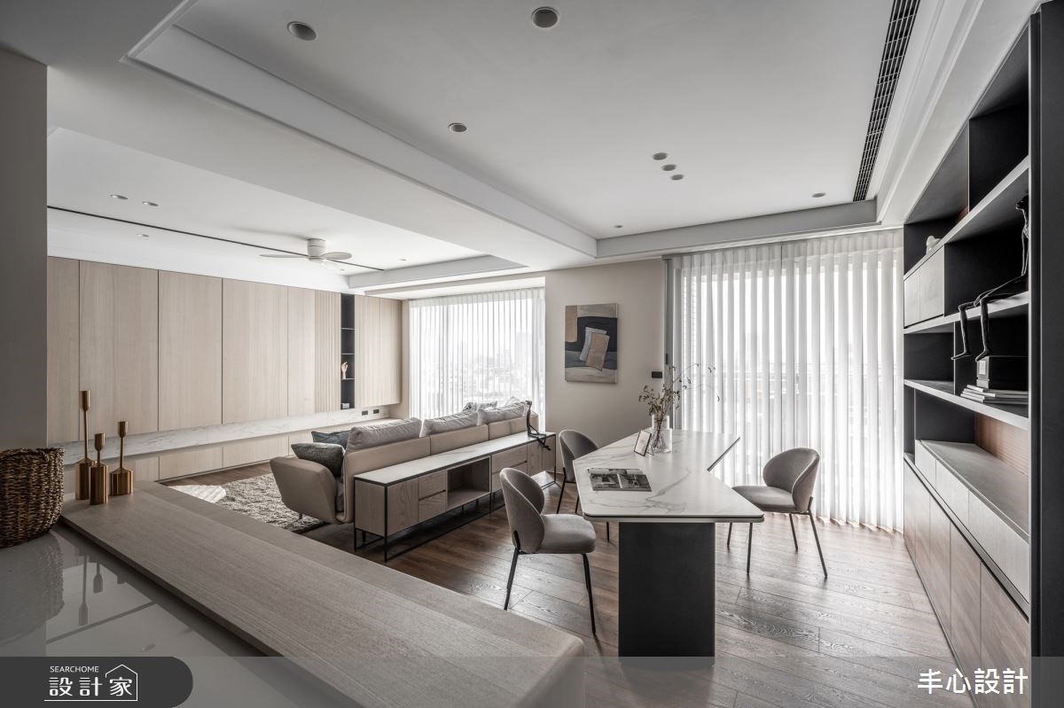 49.5坪3房2廳的簡約風新成屋，居住者為一家四口，希望