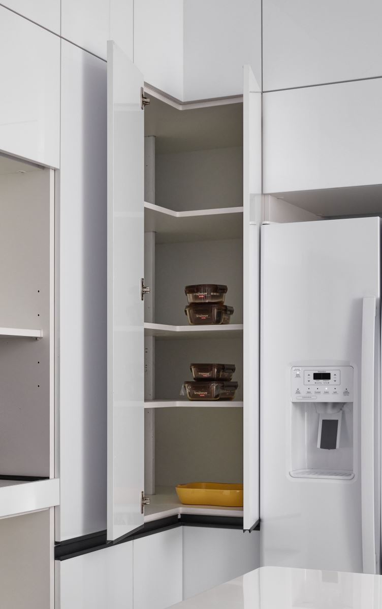 畸零的轉角空間也做到收納極大化。