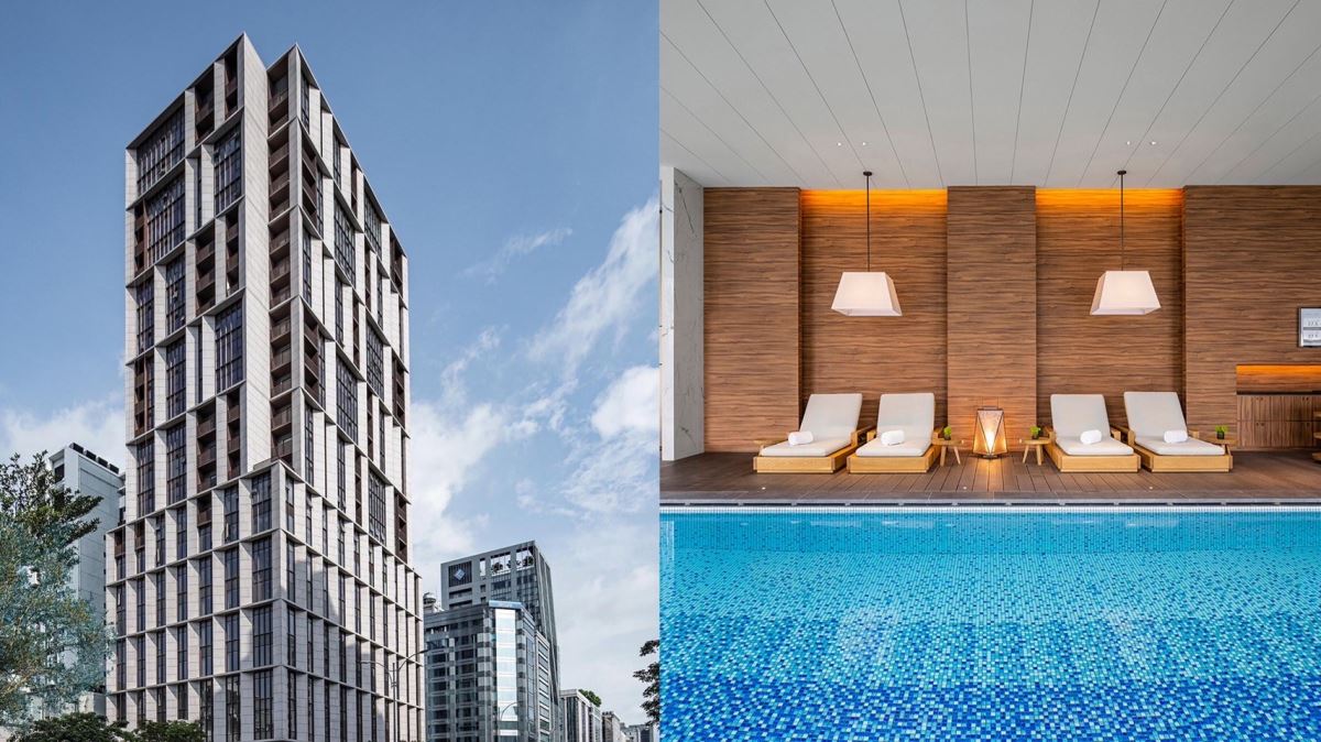 寒居酒店垂直共構飯店寓邸,樓高共24層,1樓至10樓為