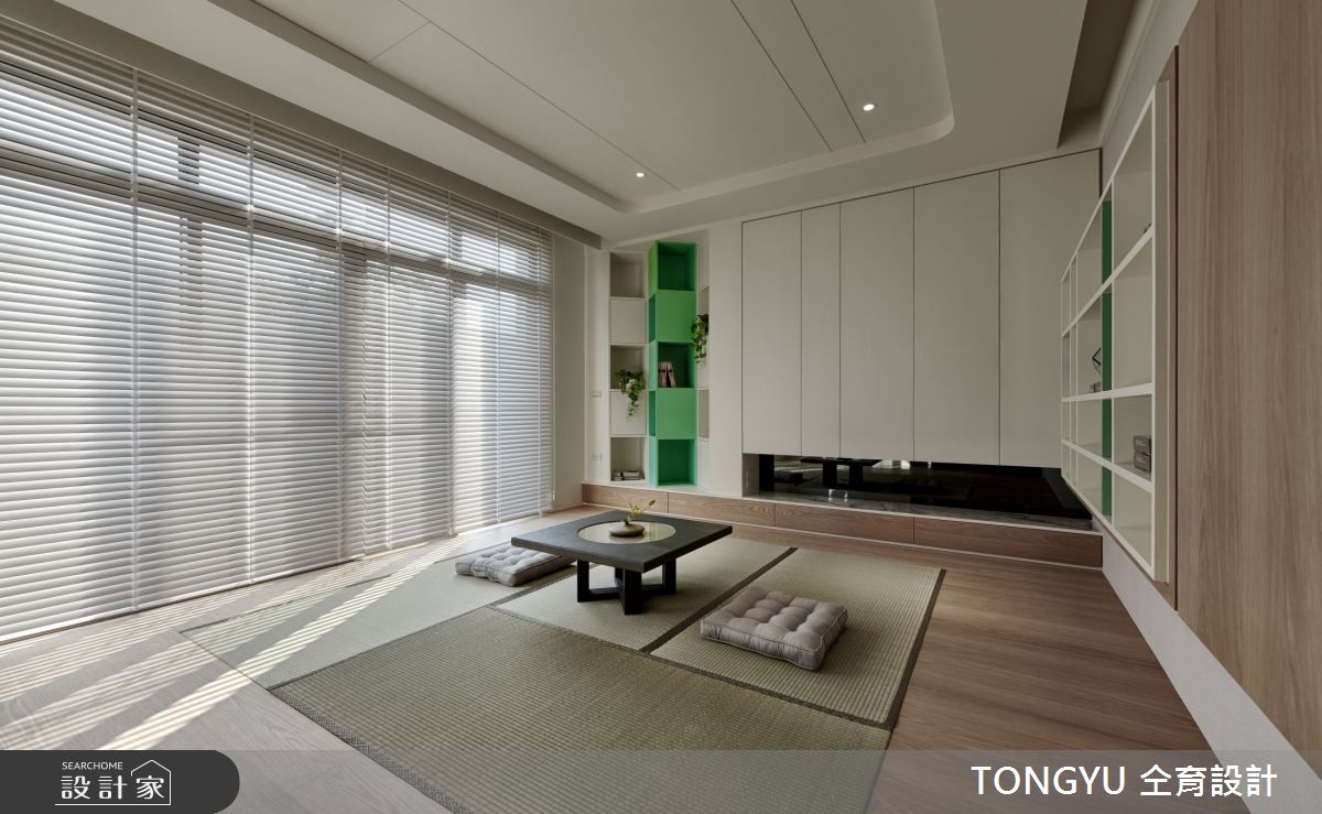 132坪休閒風的透天別墅裡，為三代同堂的幸福居所，透