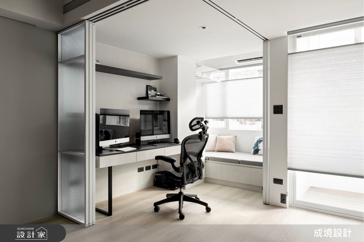 30坪老屋，原本樑柱明顯、天花板低矮，設計師精準格局