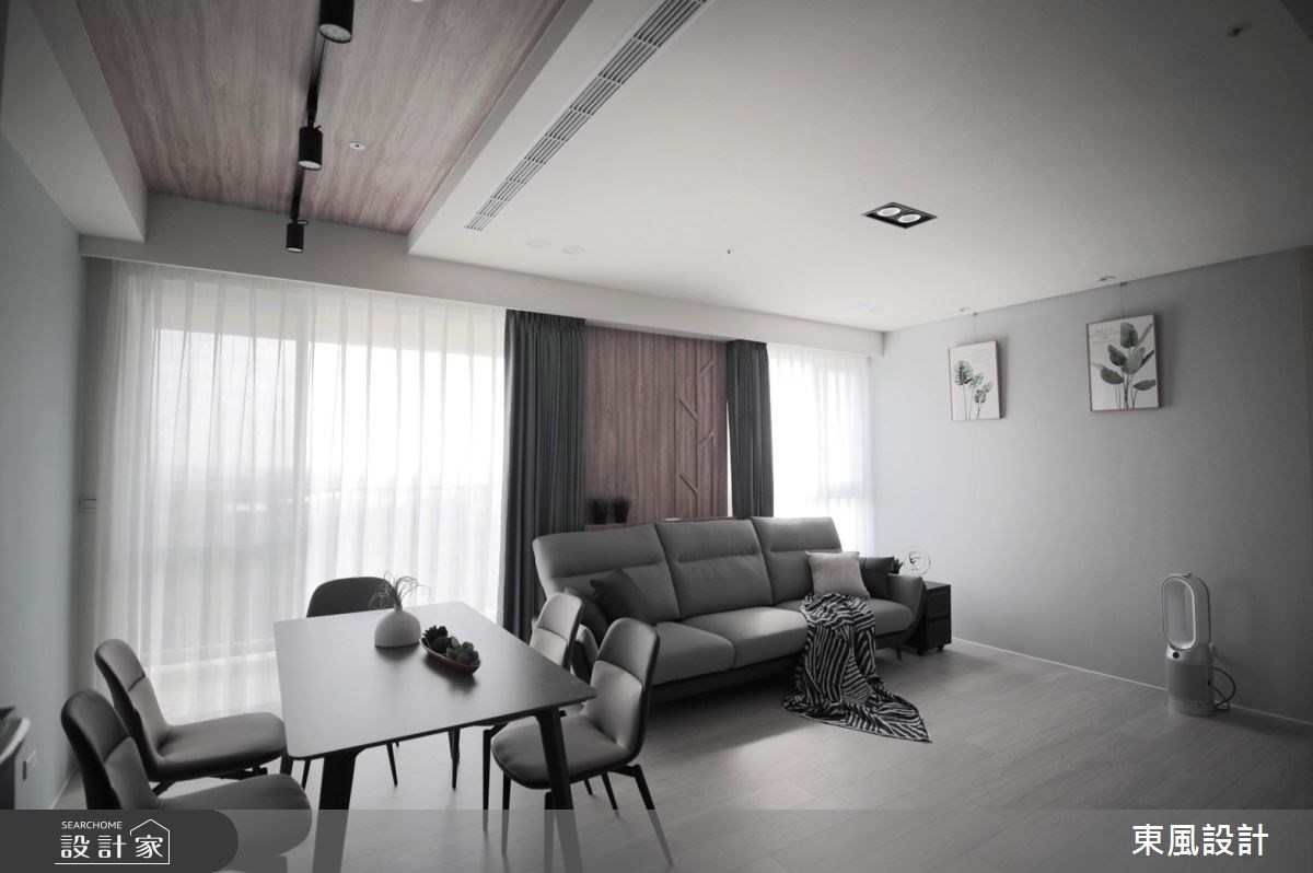 可遠眺綠意美景的30坪新居,設計團隊配合寧靜悠然的空