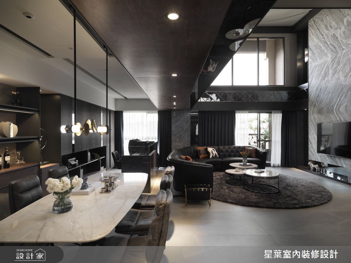 身為成功企業家的男屋主，選擇了 88 坪樓中樓宅邸作為