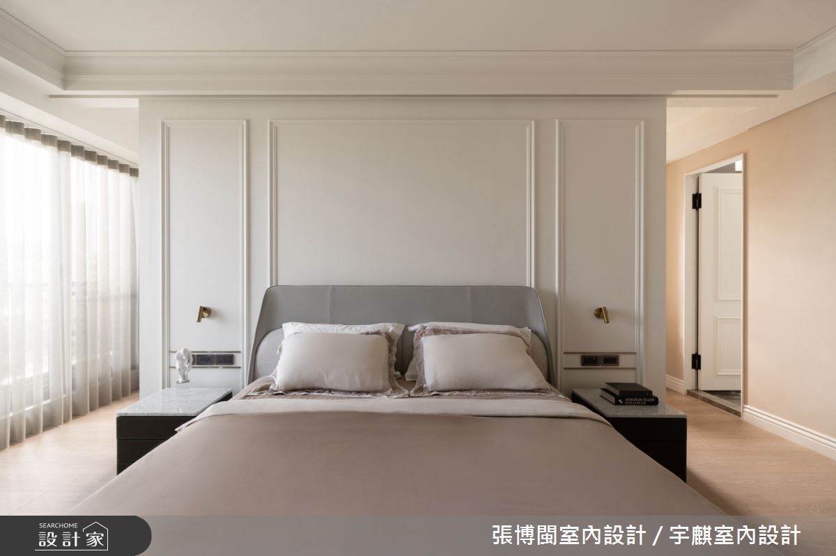 此案為58坪四房美式風家屋，入住一家三口，以純白色系