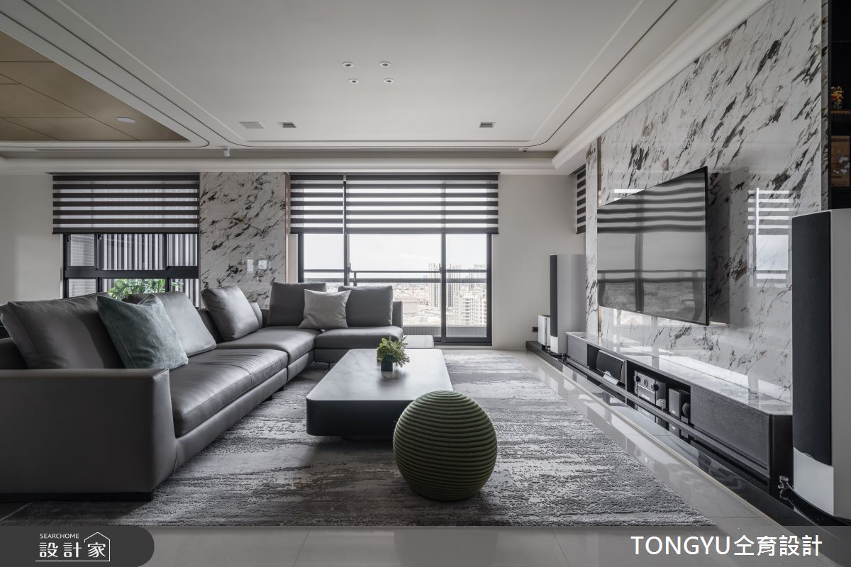 113 坪現代風百坪豪宅設計中,仝育設計團隊以療癒身