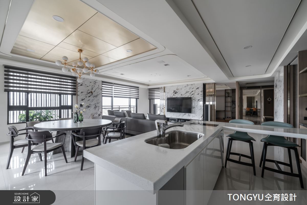 113 坪現代風百坪豪宅設計中,仝育設計團隊以療癒身