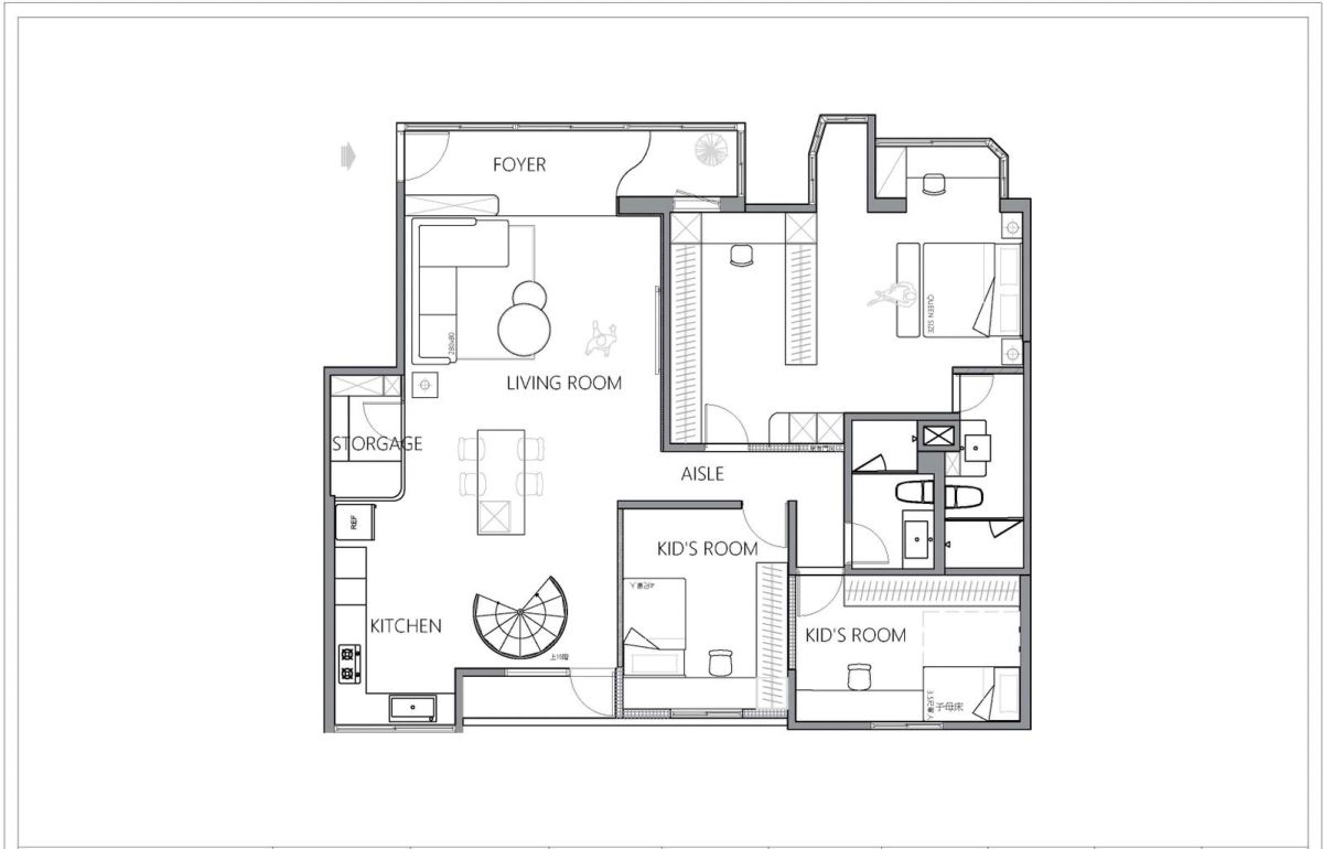 平面圖提供_知域設計 X 一己空間制作。