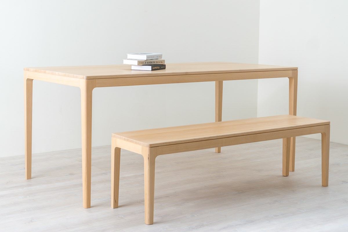北美鐵杉原木經典餐桌&長凳 Classic Dinning Table ＆Bench - Hemlock