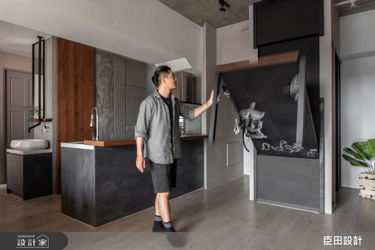 隱藏式餐桌櫃種類-折疊式02