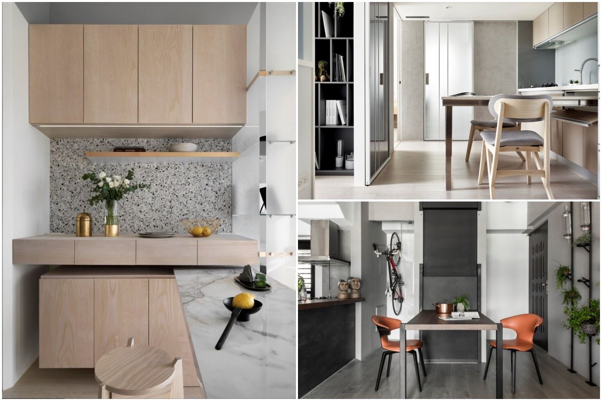 隱藏式餐桌櫃讓空間運用更彈性！