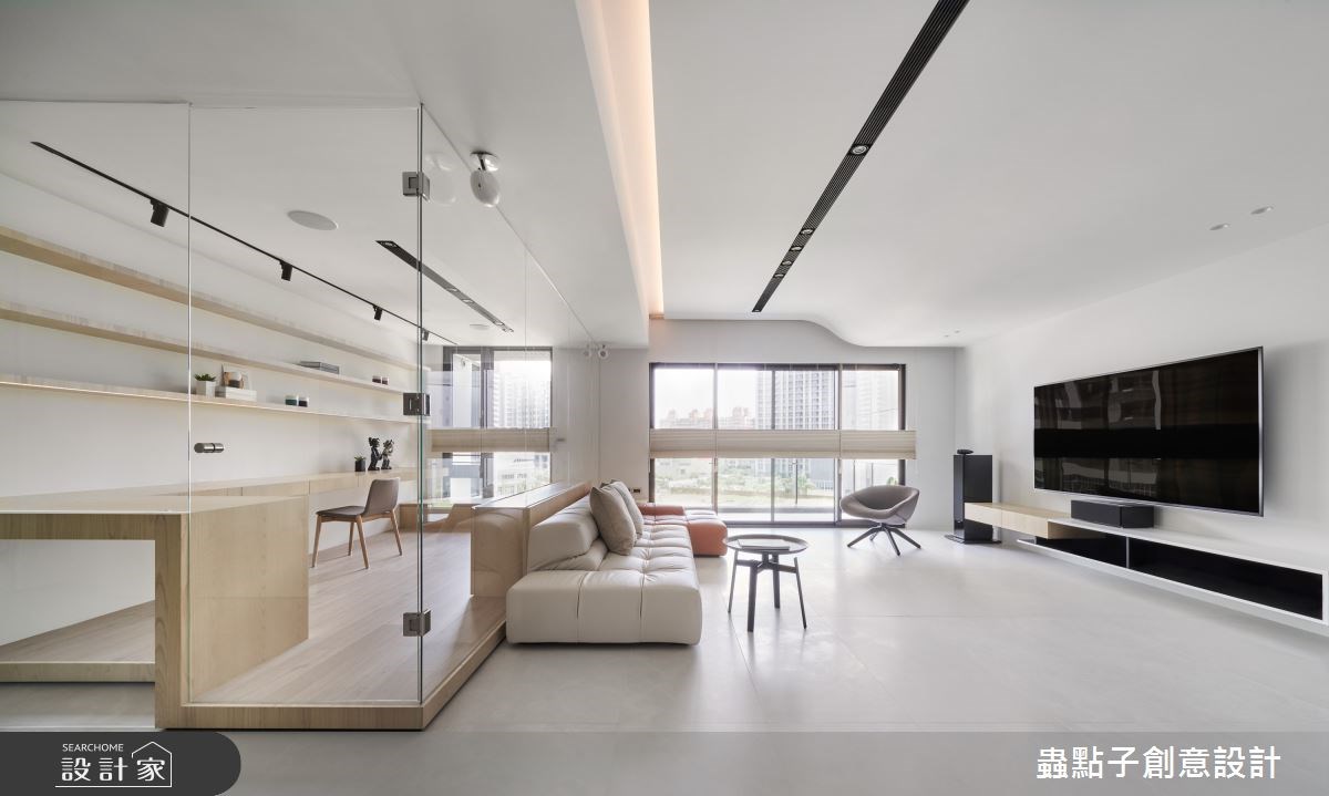 玻璃門面設計案例-書房清玻璃門