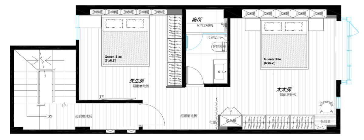 三樓平面圖_築青室內裝修。