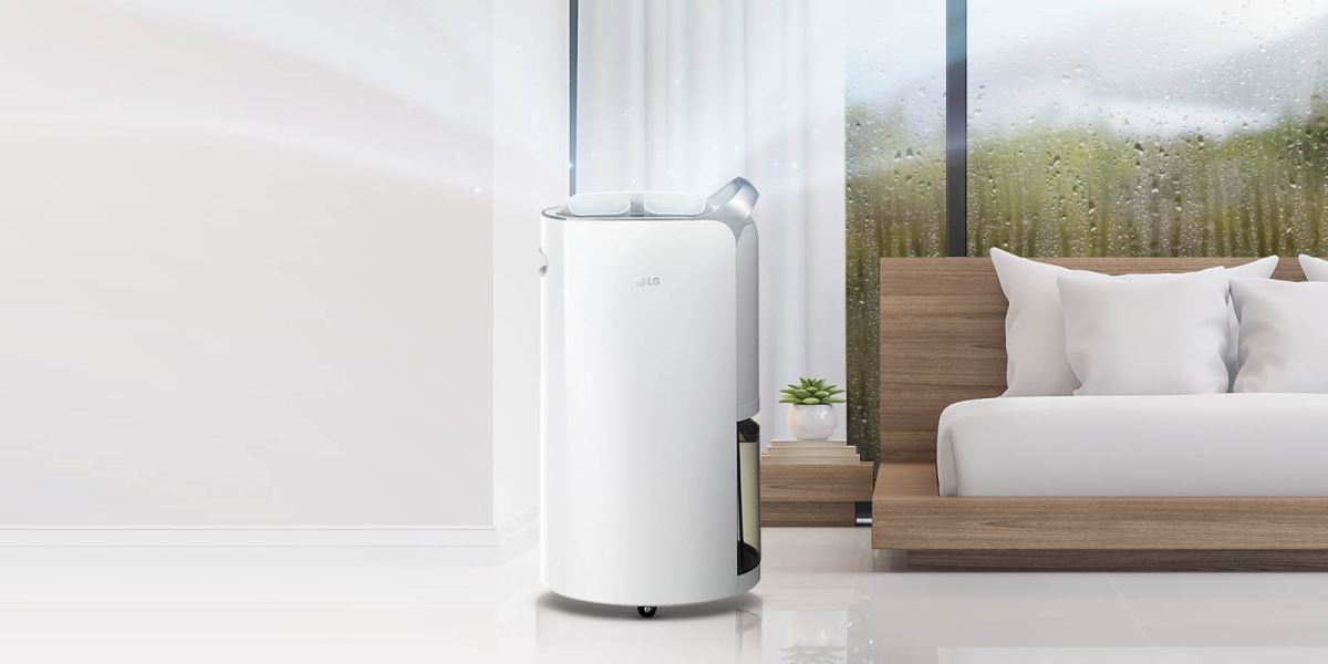 LG PuriCare UV抑菌雙變頻除濕機日除濕量最高達19公升,可接排水管省去倒水困擾,內建的變頻馬達、變頻壓縮機,24小時除濕只要一元台幣。