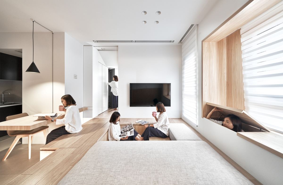 圖片提供：TINTA金邸獎2022年居住空間小戶型類/金獎/蟲點子創意設計/台北8坪兩房小宅