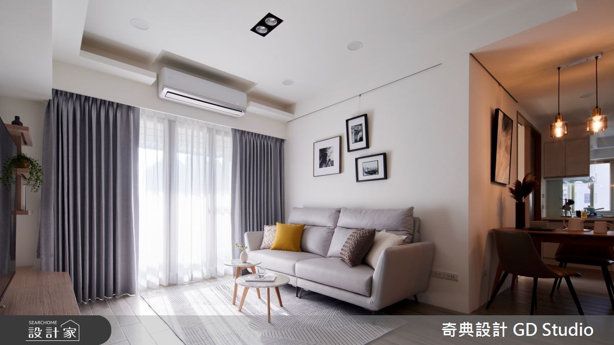 22坪老屋運用SPC地板營造日式無印風居家