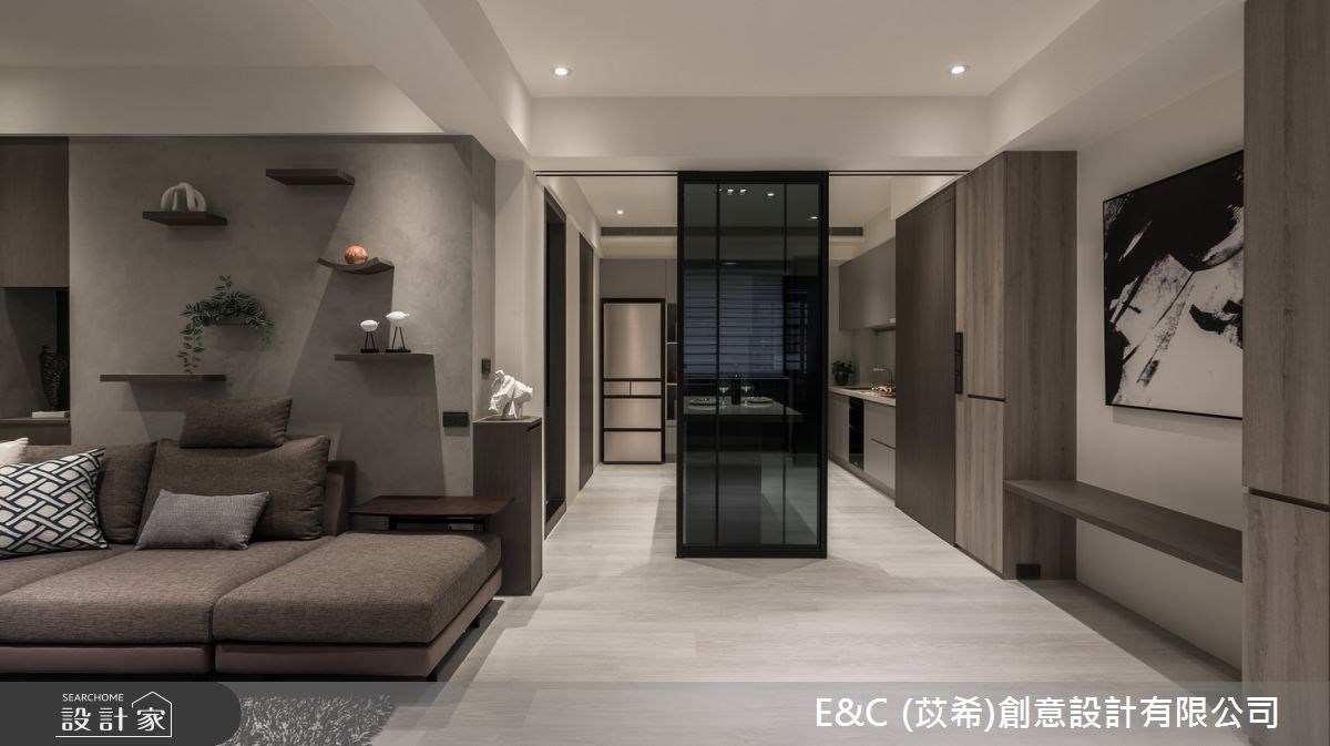 19坪老屋運用SPC地板營造現代風空間