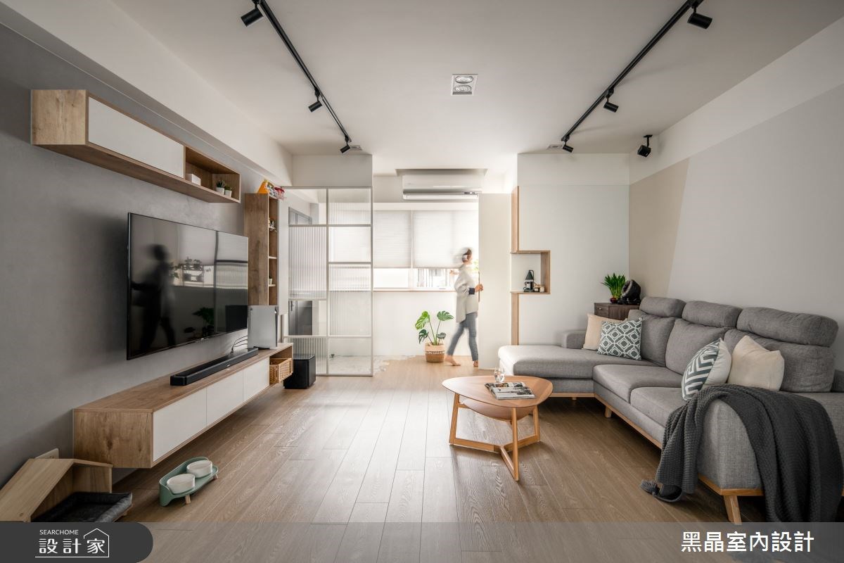 33坪老屋翻新運用SPC石塑地板營造北歐風居家