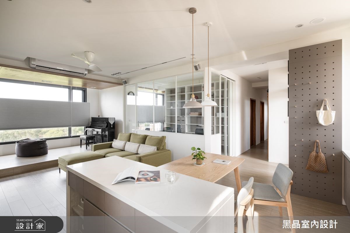 39坪新成屋運用SPC石塑地板營造日式簡約風居家