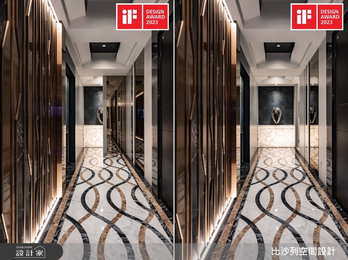 比沙列設計團隊以茶鏡巧妙區分公私領域。