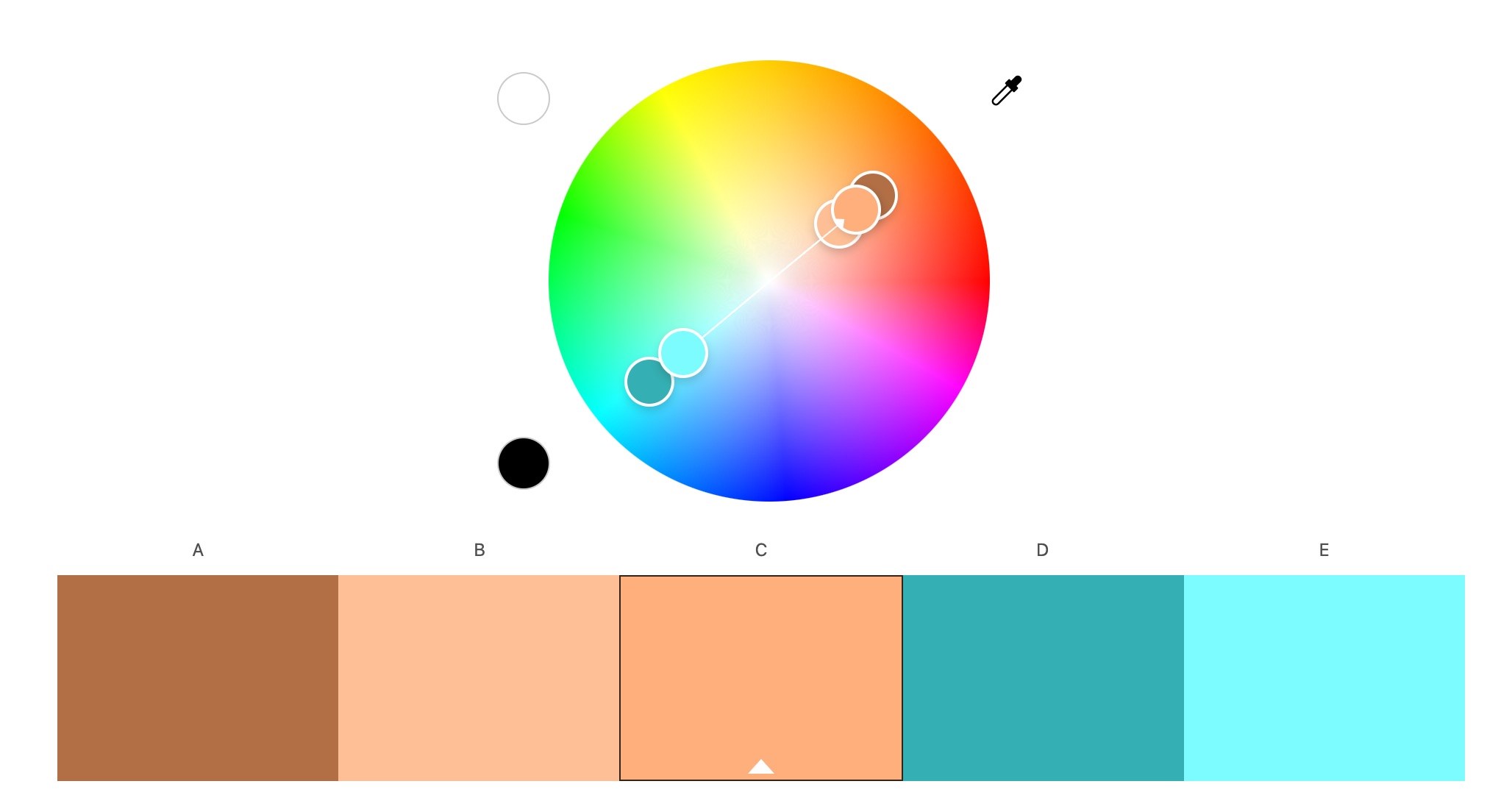 圖片擷取自 Adobe 色輪調色盤