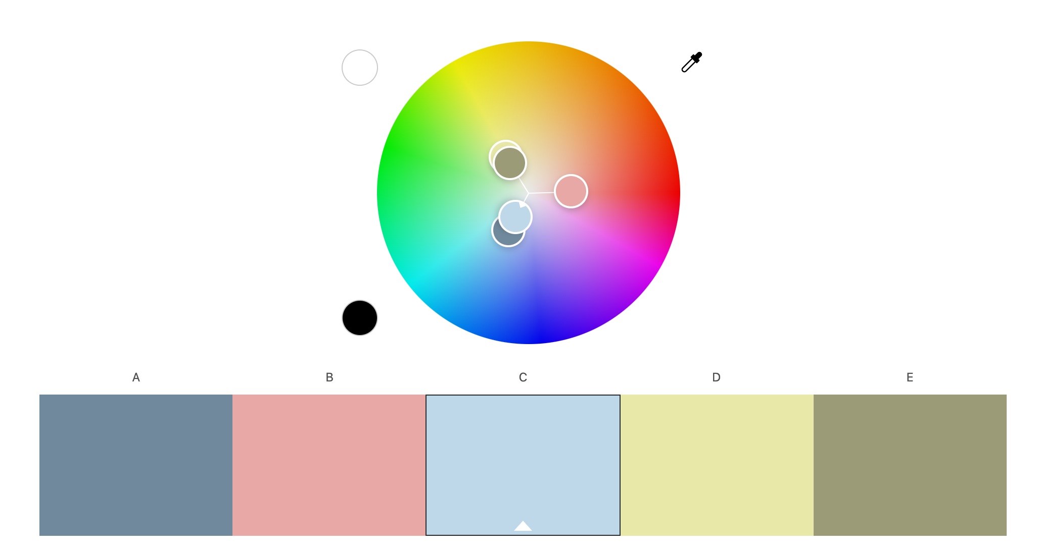 圖片擷取自 Adobe 色輪調色盤