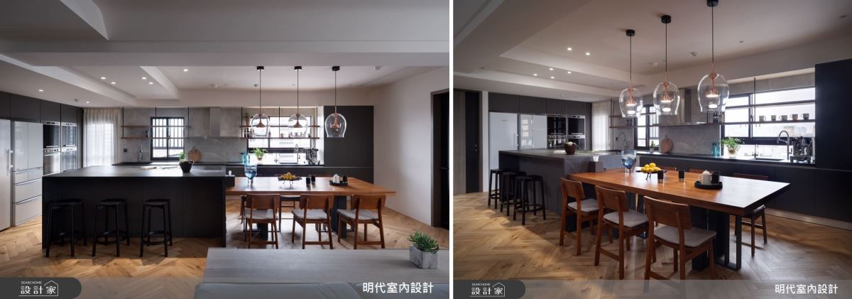 烹飪也是一種表達情感的方式，可以通過準備特別的菜肴來表達對家人的愛和關懷，在挑菜、洗滌、切菜和料理的過程中，所有家人都可以在此同心協力完成，因此足夠寬敞的中島檯面可以帶給下廚更大的便利性，也是凝聚感情的橋樑。