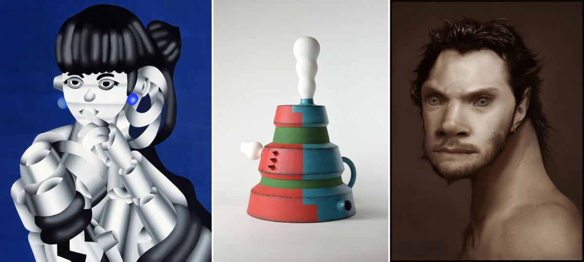 左_養心藝術_Geoffrey Bouillot，中_伊日後樂園_酒井智也 Tomoya SAKAI，右_東之畫廊_李小鏡