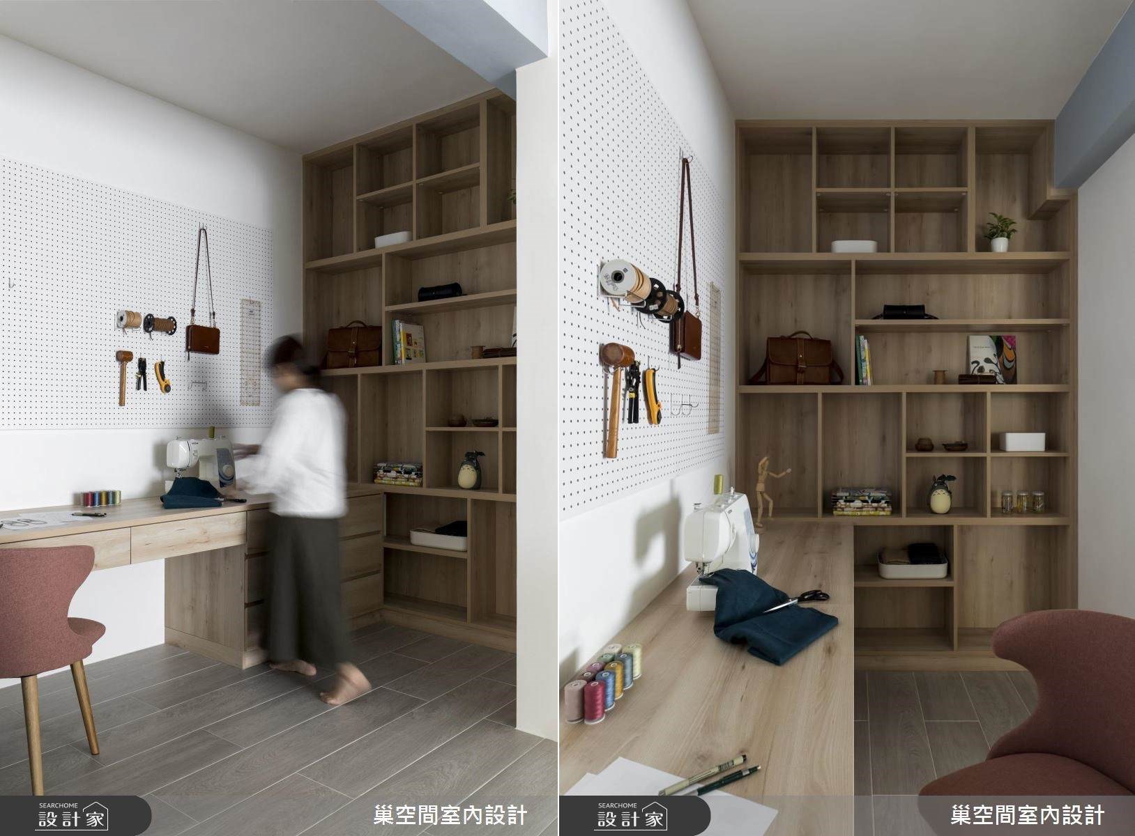 如需常使用的小工具可以利用洞洞板,打造整齊又順手的收納。看更多洞洞板收納圖片