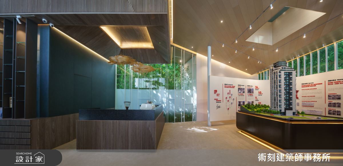 7.5 米高的茶席大廳如同一只飄浮盒子般輕盈。